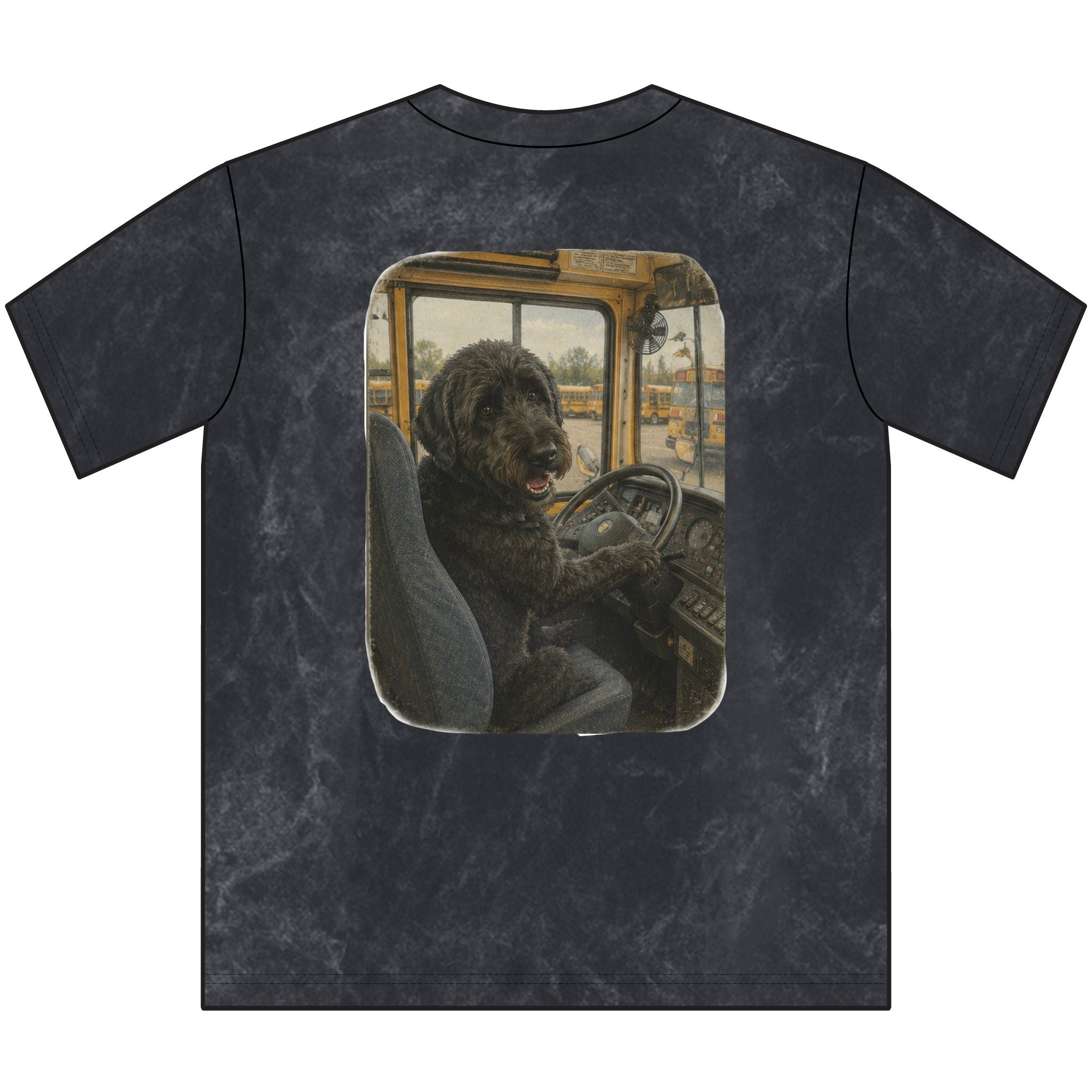 Dog Driving Vintage Tee - "Dood, where's my bus?" Retro Crewneck