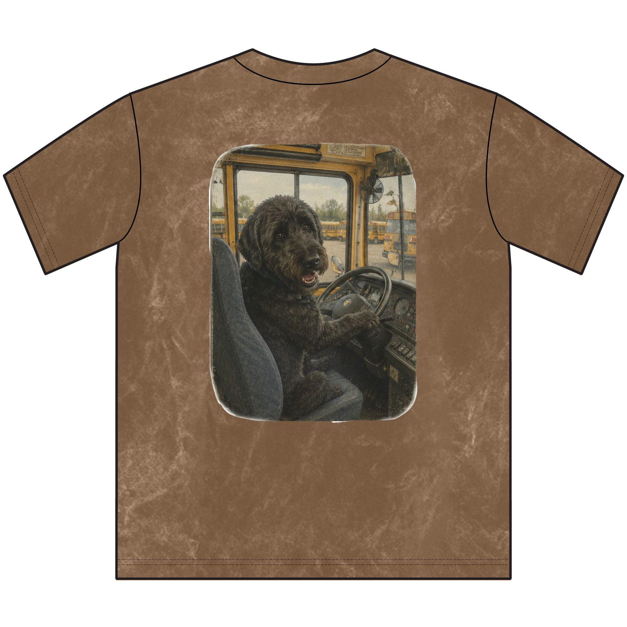 Dog Driving Vintage Tee - "Dood, where's my bus?" Retro Crewneck