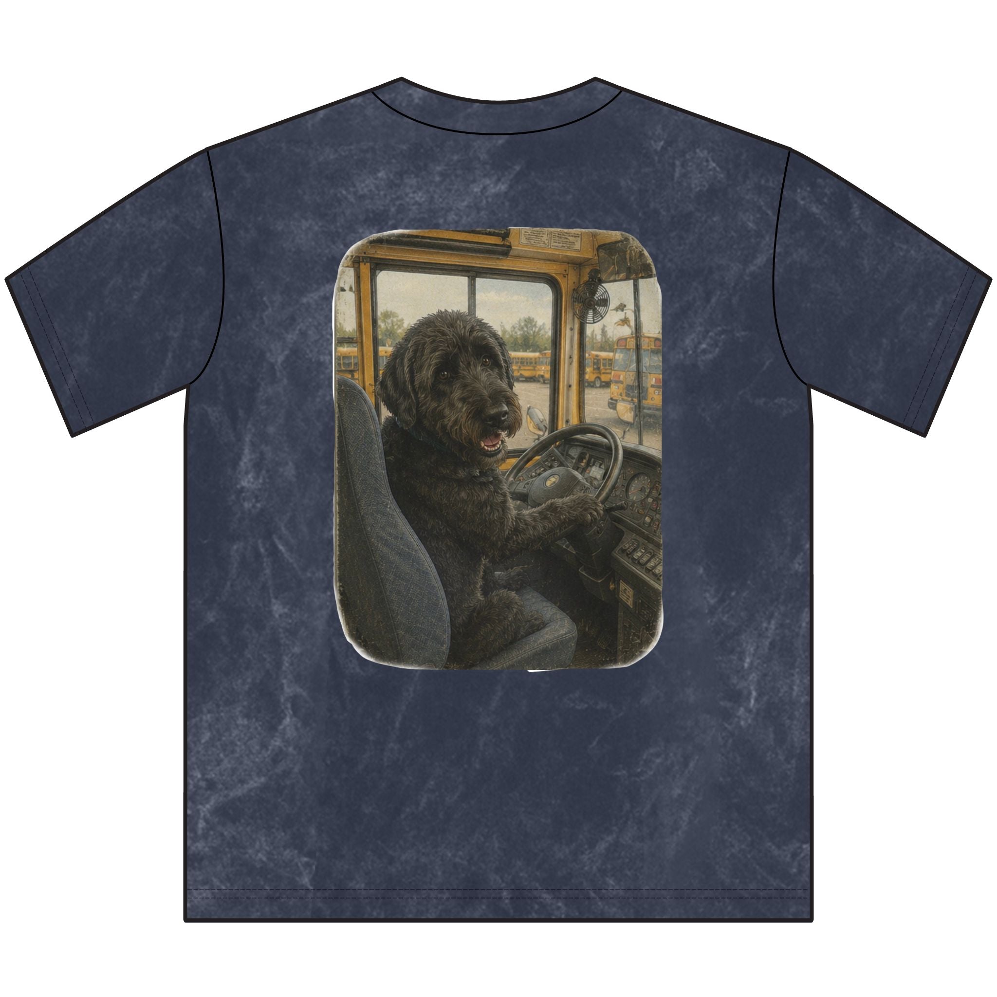 Dog Driving Vintage Tee - "Dood, where's my bus?" Retro Crewneck