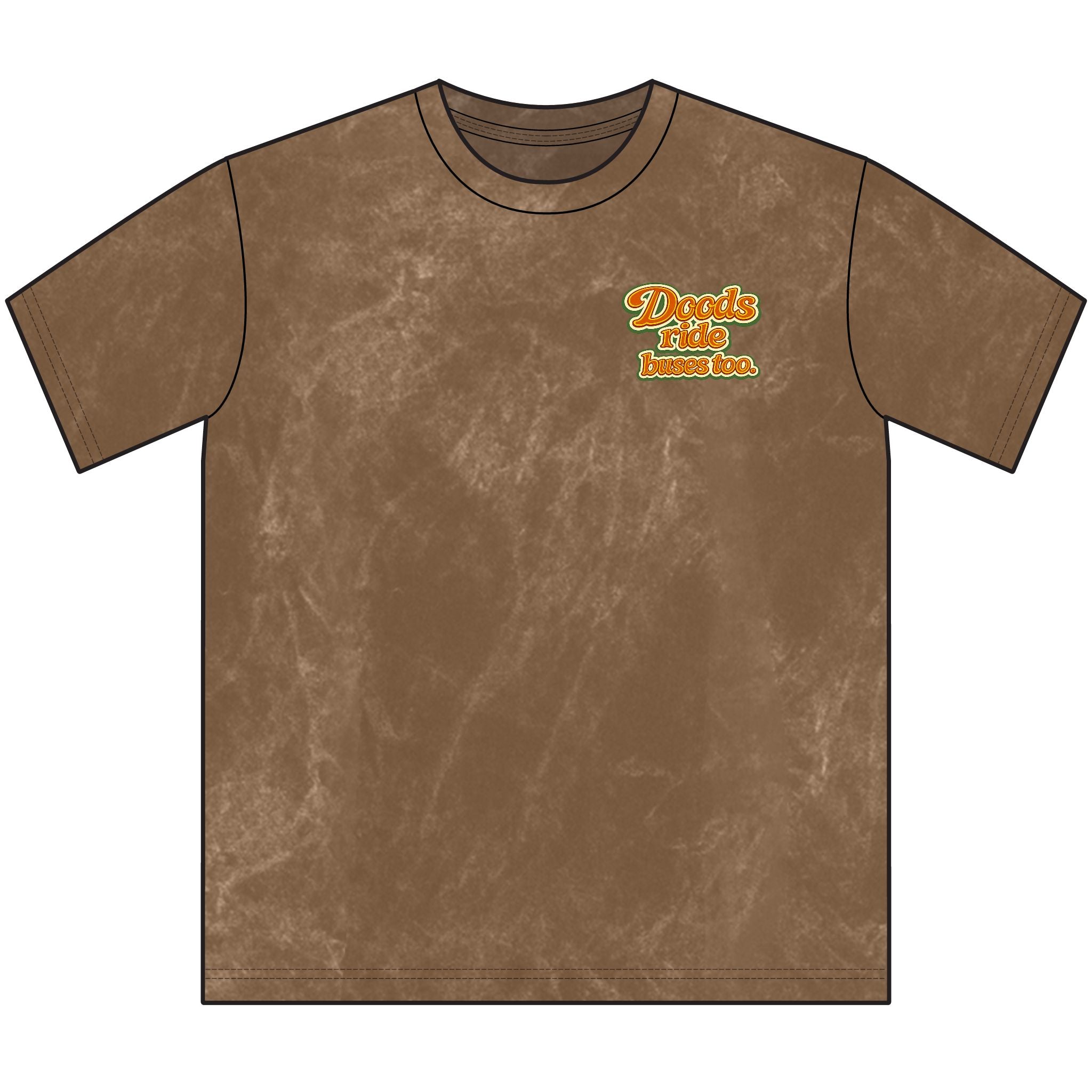Unisex Vintage Crewneck Tee — Retro School Bus - "Doods Ride Buses Too"