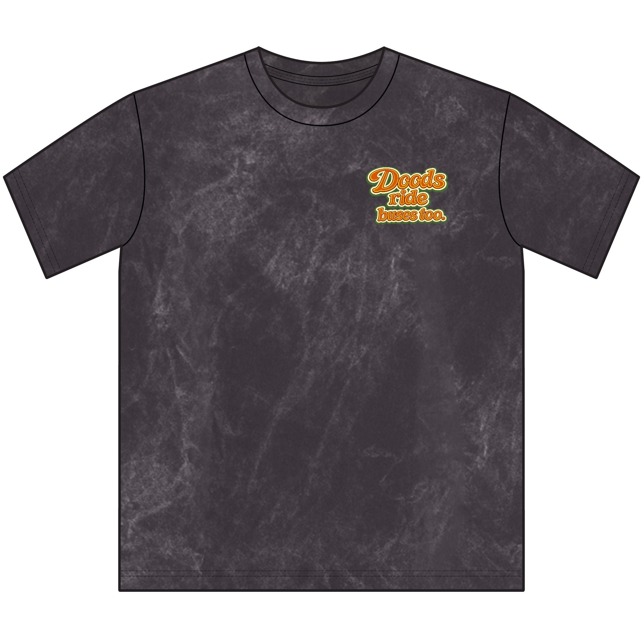Unisex Vintage Crewneck Tee — Retro School Bus - "Doods Ride Buses Too"