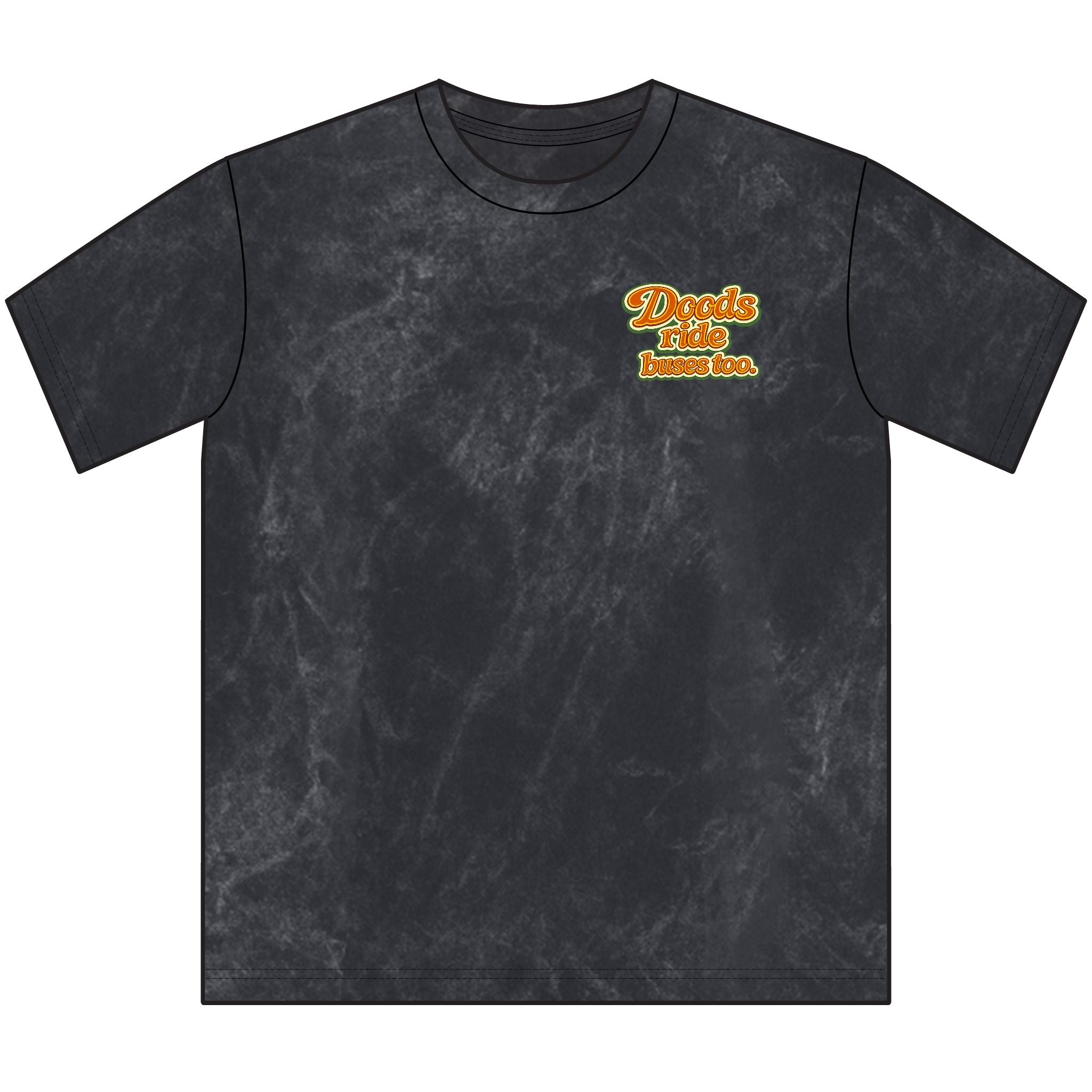 Unisex Vintage Crewneck Tee — Retro School Bus - "Doods Ride Buses Too"