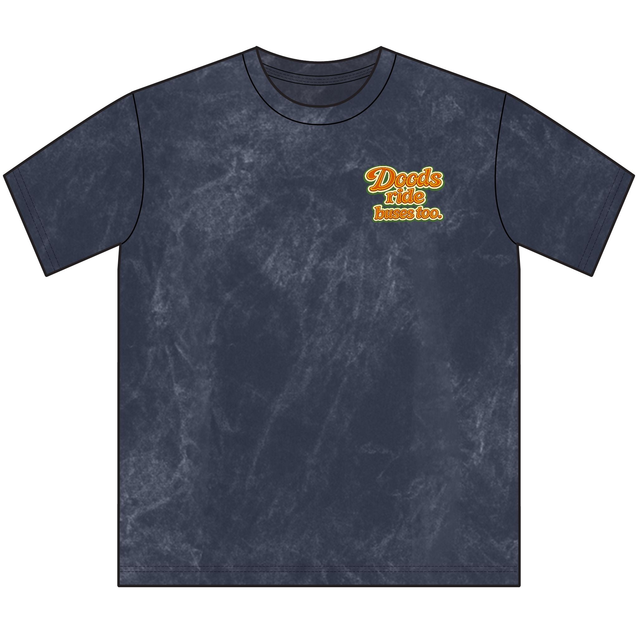 Unisex Vintage Crewneck Tee — Retro School Bus - "Doods Ride Buses Too"