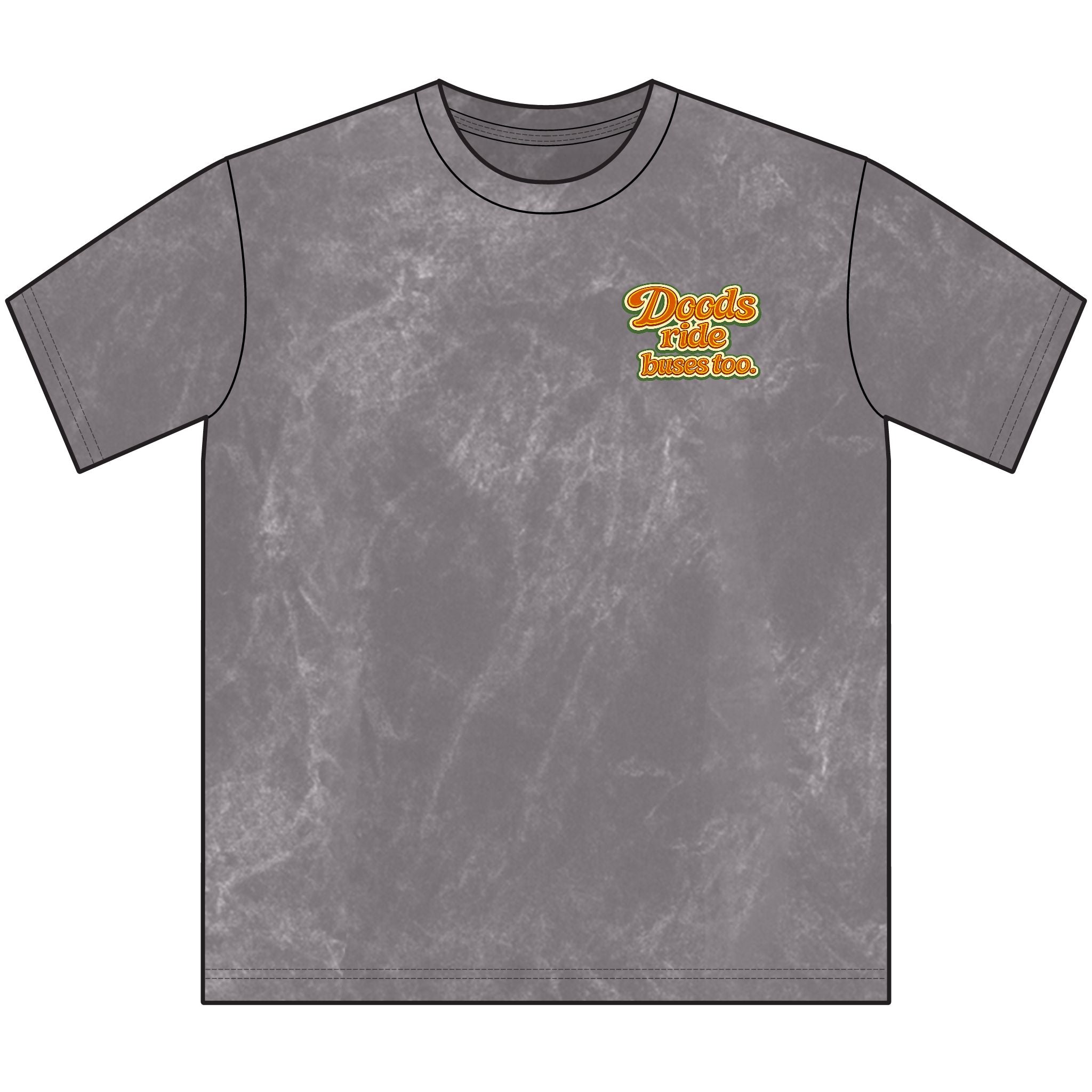 Unisex Vintage Crewneck Tee — Retro School Bus - "Doods Ride Buses Too"