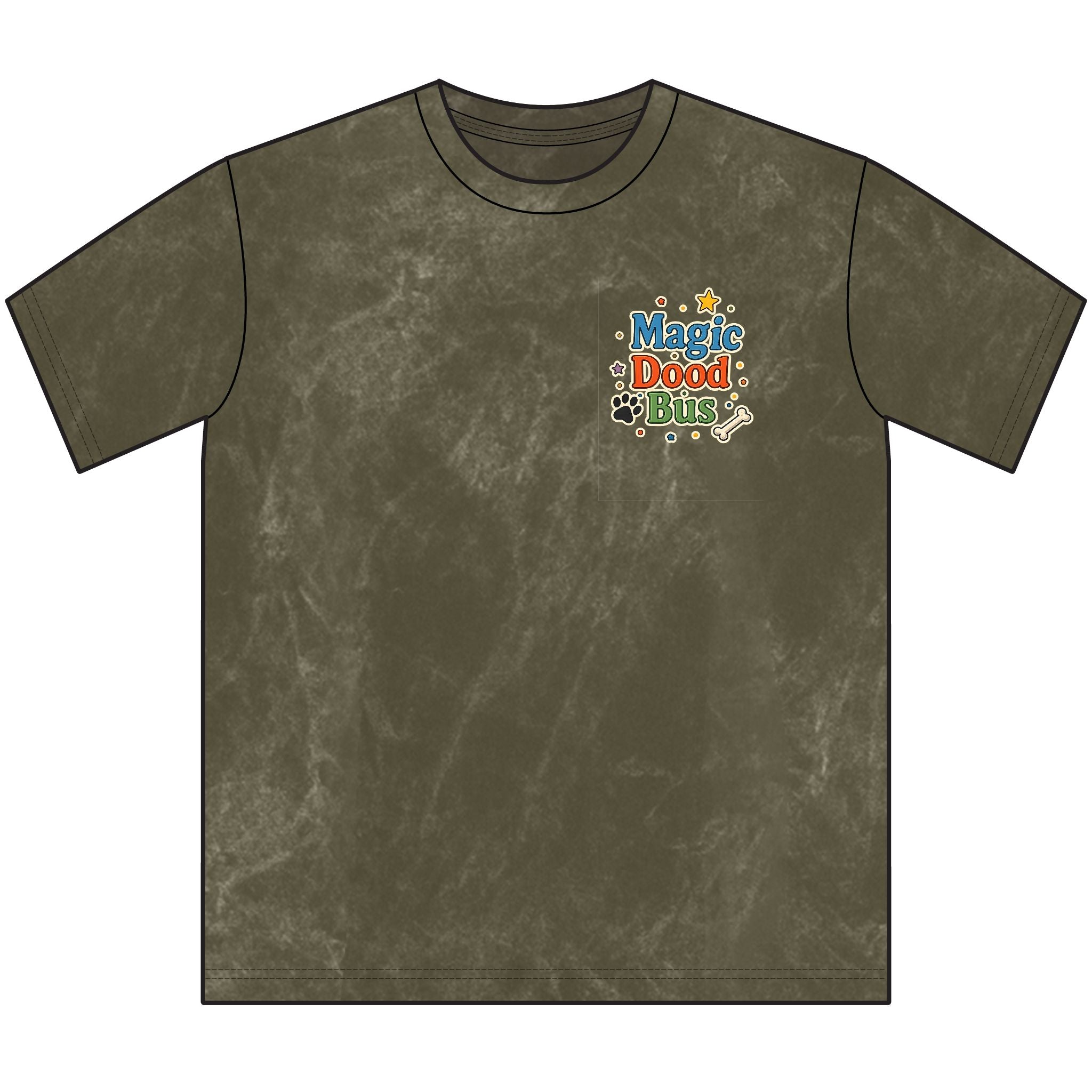 Vintage Magic Dood Bus Tee — Retro Yellow Bus Adventure Graphic Shirt