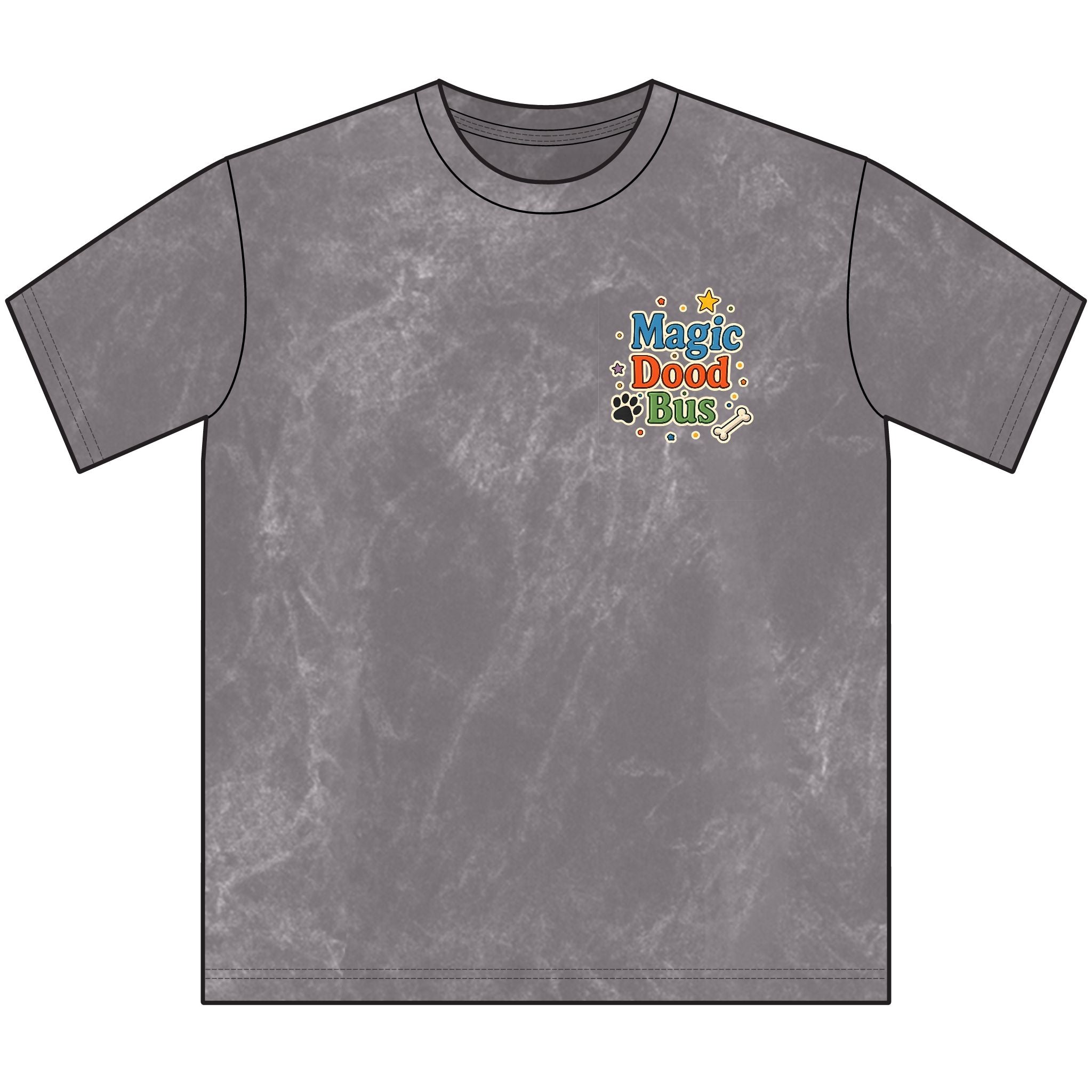 Vintage Magic Dood Bus Tee — Retro Yellow Bus Adventure Graphic Shirt